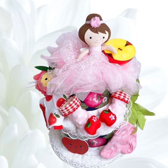 Apple Fruit Diaper Cake Baby Shower Gift